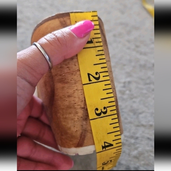 Nasty Gal Womens White Leather Wodden Heel Platform Sandals 8.5 - Picture 14 of 14